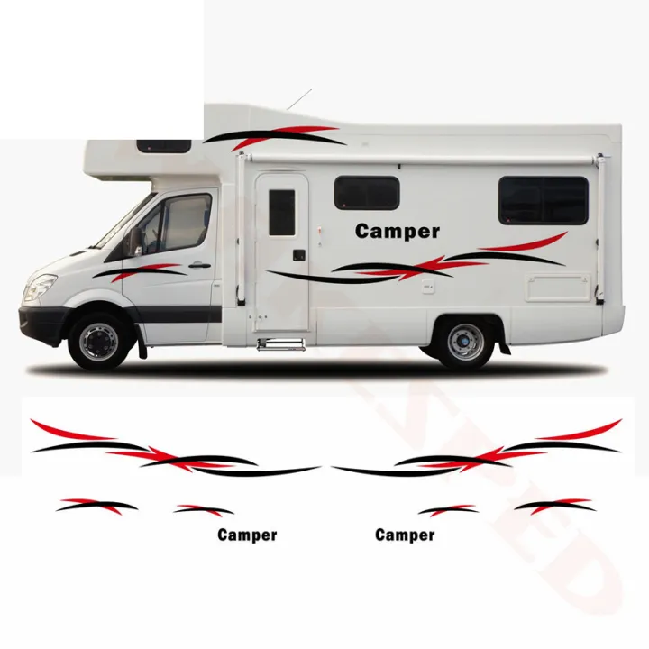 1set Motorhome Caravan Trailer Camper Van Stripes Graphics KK Vinyl Kit ...