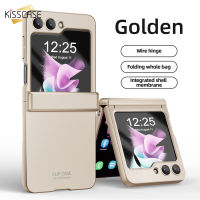 KISSCASE สำหรับ Samsung Galaxy Z เคสฝาพับ5มีสีสันผิวบางพิเศษเป็นมิตรพร้อมฟิล์มกระจกรวมทุกอย่างเคสแข็ง