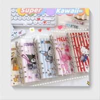 Kawaii A6 Loose-Leaf Notebook 100 หน้า Sanrio การ์ตูน DIY คู่มือไดอารี่น่ารักนักเรียน Notepad โรงเรียนสำนักงานเครื่องเขียน