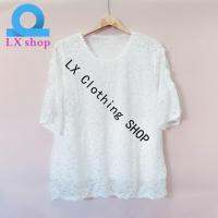 LX Clothingมาใหม่ล่าสุดผู้หญิง Tops แฟชั่นเสื้อสตรีแต่งลูกไม้ฤดูใบไม้ผลิกระโปรงหน้าร้อนแขนสั้นเกาหลีหญิงเสื้อยืดขนาดใหญ่ดอกไม้เสื้อลูกไม้