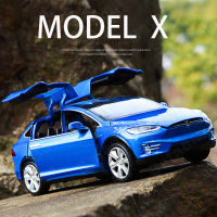 1:32 Tesla รุ่น X MODEL3รถโลหะผสมรุ่นรถขึ้นรูปรถแบบจำลองขนาดเล็กรถยนต์ของเล่นรถของเล่นของเล่นเด็กสำหรับของขวัญเด็กของเล่นเด็กผู้ชาย