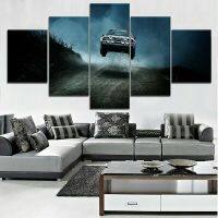 Incredible Car On Dirt Road ผ้าใบพิมพ์โปสเตอร์ Wall Art สำหรับตกแต่งบ้าน-5แผง HD พิมพ์ภาพ-ไม่ต้องใช้กรอบ