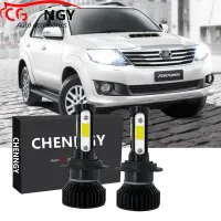 หลอดไฟหน้ารถยนต์ LED V4 6000K ฮาโลเจน สีขาว แบบเปลี่ยน สําหรับ Toyota Fortuner 2012 2013 2014 2015 (1 คู่) เสียบและเล่น