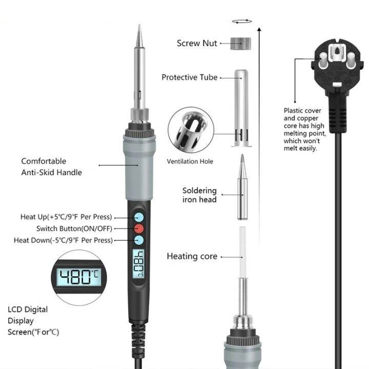 handskit-ชุดเครื่องเชื่อมเหล็กดิจิทัล-led-90w-220v-ชุดอุปกรณ์ช่างเชื่อมเครื่องเชื่อมเหล็กไฟฟ้าปรับอุณหภูมิได้200-450-สำหรับการซ่อมเครื่องมืออิเล็กทรอนิกส์