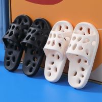 ❏ cri237 Bathroom Slippers Womens Summer Poop Feeling Indoor Home Bath Leakage Non-Slip Deodorant Couple Sandal Slippers Men