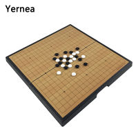 Yernea หมากรุกพับได้ Magnetic Game of Go เกมกระดานชุดหมากรุกชิ้นครบชุดพลาสติก 38*38 *2.8 ซม. ขนาดความบันเทิงของขวัญ-tqyk01835