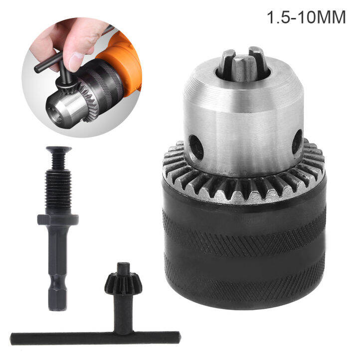 1.5-10mm 3/8-24UNF Drill Chuck For Hammer Conversion with 10mm Drill ...