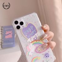 เคส iphone เคสไอโฟน เปลือกนิ่ม ภาพการ์ตูน ยูนิคอร์นสายรุ้ง Iphone 11 case Iphone 11 pro max case Iphone 8 plus case Iphone 7 plus case TPU silicone mobile Unicorn and smiley rainbow case for iPhone11/11Pro 11pro Max X XR XS XS MAX 7 8 plus