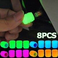 8pcs Caps Fluorescent Night Glowing Car Motorcycle Tyre Hub Stem