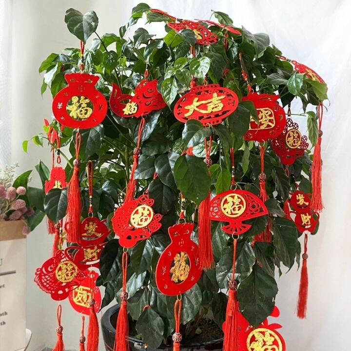 16-styles-new-year-flocking-bonsai-pendant-cny-plant-flowers-potted-tassel-ornament-durable-flannel-chinese-knot-fu-spring-festival-auspicious-decorations