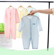 Bodysuit, body liền thân dài tay hè thu cotton cho bé trai và bé gái sơ