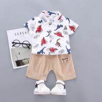 Boy casual fashion shirt shorts two-piece boys new hot clothes