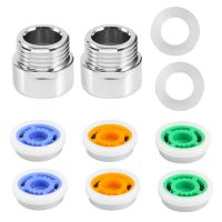 8 Pieces of Shower Flow Reducer Limiter Set, Water Restrictor, 1/2 Inch Thread Size 4, 6 and 9 L/Min for Bathroom Saving