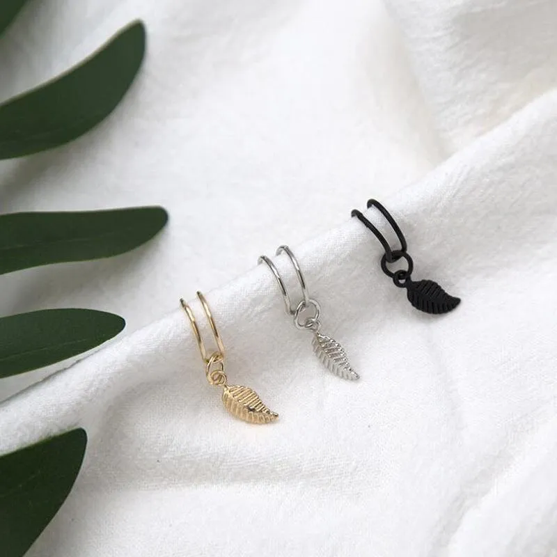 Kẹp vành tai nữ mẫu lá bông tai phong cách Hàn Quốc thời trang cá tính  Khuyên tai quà tặng trang sức xinh xắn dễ thương | Lazada.vn