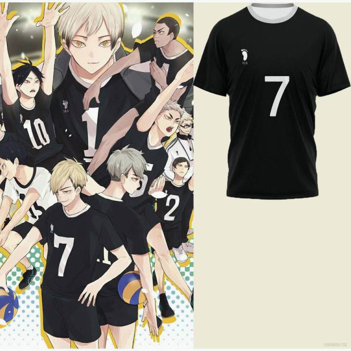 เสื้อยืด-แขนสั้น-คอสเพลย์-haikyuu-jersey-inarizaki