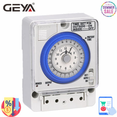 GEYA TB388 Non Power Failure 24 Hours Mechanical Timer Switch with Battery 100V-240V 15A Time Circuit Diagram