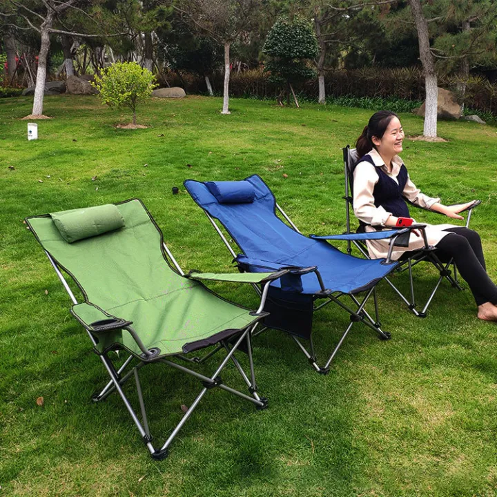 Outdoor Camping Chair Folding Recliner Portable Fishing Leisure Backrest Beach Dual Use Lunch Break Lazada Ph Outdoor Camping Chair Folding Recliner, Folding Recliner Chair Stool