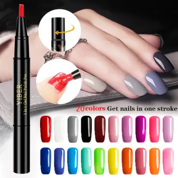 18 Color Gel Nail Polish Nail Art Nail Gel Polish 3 In 1 Gel Nail Pen 5ml*2  Dot Pen Jr Gel Polish Brush Pen Clippers for Design Nail Sugar Glitter  Press on