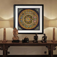 Nepal buddhist shrine mandala faith buddha oil canvas art painting wall tibet thangka art painting printed home decor