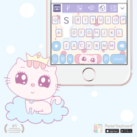 Princess cat 3 Keyboard Theme⎮(E-Voucher) for Pastel Keyboard App