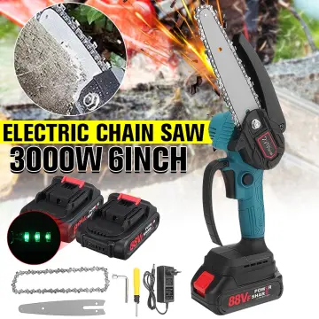 KKmoon 6inch 21V Electric Chainsaw Mini Saw Handheld Cordless