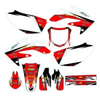 Full Set Of Motorcycle Fairing Sticker Graphics Background 3M Decals Kit For Honda CRF450R CRF 450R CRF450 2005 2006 2007 2008