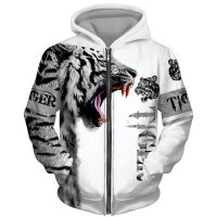 Cool 3D Printed Tiger Tattoo Hoodie/Jacket Fashion Men Women Zipper Pullover Personality Unisex Couple Sports Hooded Sweatshirts