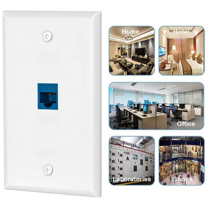 20x-cat6-ethernet-wall-plate-outlet-1-port-rj45-network-female-to-female-keystone-wall-coupler-jack-plate-white-amp-blue