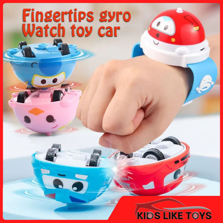 klt-mini-watch-toy-car-gyro-can-rotate-fidget-spinner-toys-for-kids-boys-girls