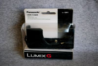 Panasonic DMC-CGBM Genuine Leather Half Case For GM1 GM5, Original.  Black