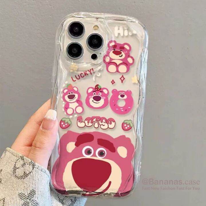 เคสโทรศัพท์มือถือ-แบบใส-ลายการ์ตูนหมีสตรอเบอร์รี่-ชินจัง-สําหรับ-iphone-14-13-12-x-xr-xs-7-8