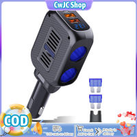 CwJC Shop ที่ชาร์จแบตในรถ180W ตัวแยก2ไฟแช็คบุหรี่คู่ QC 3.0ชาร์จเร็ว1 Type-C โวลต์มิเตอร์ไฟ LED พอร์ตอะแดปเตอร์