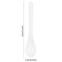 、’】【‘ New Kitchen Ice Cream Tea Dessert Coffee Spoon Procelain Pure White Bone Ceramic