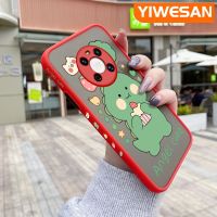 YIWESAN เคสสำหรับ Huawei Mate 40 Pro Mate 40 Pro + เคสลายดีไซน์ใหม่ไดโนเสาร์น้อยน่ารักฝ้าบางขอบเคสนิ่มใส่โทรศัพท์แข็งขอบซิลิโคนคลุมทั้งหมดเคสป้องกันทนแรงกระแทกเลนส์กล้องถ่ายรูป