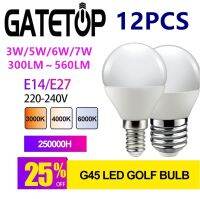 [Super bright bulb] 12ชิ้น LED มินิหลอดไฟ G45 AC220V 3วัตต์7วัตต์ E27 E14สูงแสงผลอบอุ่นสีขาวสำหรับโคมระย้าลงโคมไฟห้องครัวห้องน้ำ