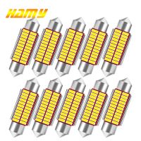 ✠ 10 PCS C5W LED Bulb Canbus No Error Festoon 31mm 36mm 39mm 41mm 12V 4014 SMD 7000K White Car Interior Reading Light Trunk Lamps