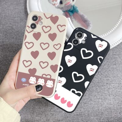 [COD] Ins full screen love is suitable for iPhone 12 new 14ProMax mobile phone case 13 silicone 7/8 soft