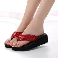 รองเท้าแตะสวม แบบมีหู ความสูง 5cm รุ่น Womens Toe slippers012