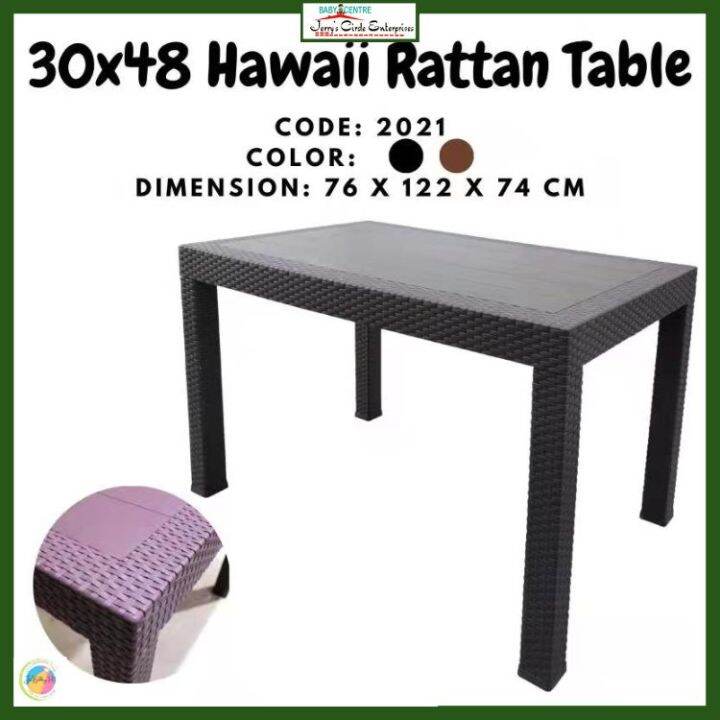 2021 30X48 HAWAII RATTAN TABLE/DINING TABLE Lazada PH