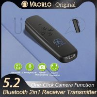 2-in-1 Bluetooth Adapter Transmitter ตัวรับ Bluetooth AUX 5.2 Wireless 3.5mm Adapter Stereo สําหรับหูฟัง TV Car Audio