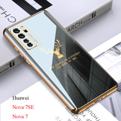 สำหรับHuawei Nova 7 SE 5G/Huawei Nova 7 5Gเคสซิลิโคนอ่อนนุ่มElectroplatedบางเฉียบที่มีสไตล์