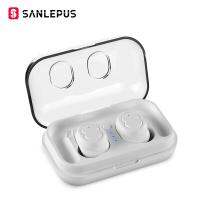 【Customizable】 SANLEPUS Mini Dual V5.0หูฟังไร้สายบลูทูธหูฟัง3D หูฟังสเตอริโอพร้อมไมโครโฟนคู่และกล่องชาร์จ