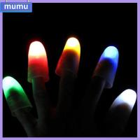 MUMU 1 Pc เรืองแสง LED อุปกรณ์ประกอบฉากมายากล ไฟเหนี่ยวนำ Light Up Thumbs นิ้วกระพริบ ไฟนิ้วมือ