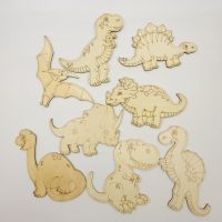 【YF】┇  8pcs Unfinished Wood Cutouts Paint Crafts for Kids Decoration Ornament Project