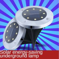 【LZ】♗∈  8 12 20 lde lâmpada enterrada solar 8led aço inoxidável ao ar livre nova plug-in lâmpada de grama pátio jardim villa à prova de chuva lâmpada de assoalho