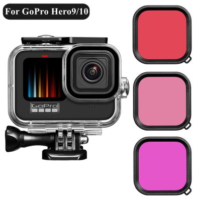 สำหรับ Gopro Hero 11 10 9กรอบสีดำกันน้ำ60ม. ฝาครอบป้องกันดำใต้น้ำดำน้ำสำหรับ Go Pro 9 10 11 Gopro11