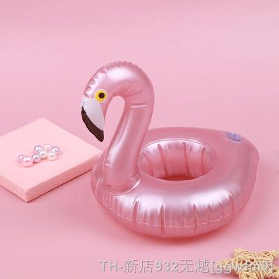 hot【DT】✆✎  Pool Floating Inflatable Pink Holder Drinks Cup Beach phone Row