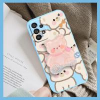 Rotatable stand dustproof Phone Case For Samsung Galaxy A73 5G/SM-A736B Liquid silicone shell protective case Cartoon
