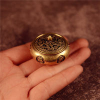 Feng Qi shop Vintage Brass Incense Holder Decorative Incense Burner Aromatherapy Ornament Home Decor