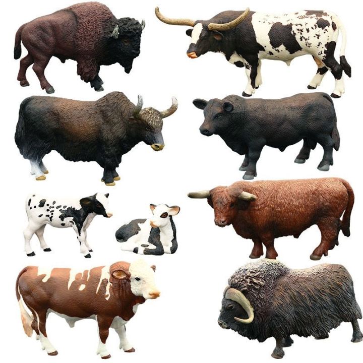 solid-simulation-animal-model-of-wild-animal-toy-cow-buffalo-buffalo-bull-cattle-yak